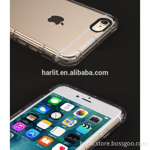 Crystal Clear Air Cushion Flexible TPU Transparent Protective Case For iPhone 7 iPhone 7 Plus Anti Shock Anti Bump